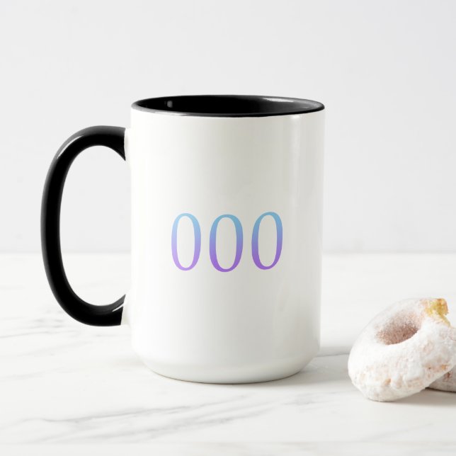 Caneca Número de anjo 000 - unidade (Com Donut)