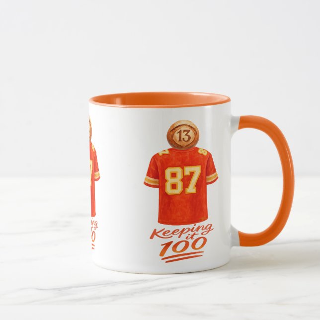 Caneca Numerology It Adds Up: Keeping It 100 (Direita)