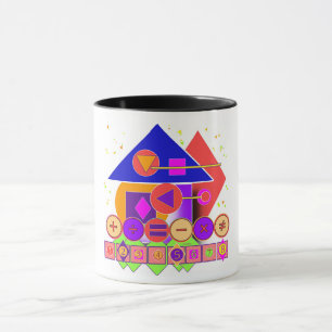 CANECA NÚMEROS DE GEO SÍMBOLOS FORMAS MUG