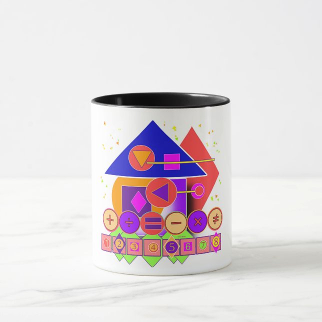 CANECA NÚMEROS DE GEO SÍMBOLOS FORMAS MUG (Centro)
