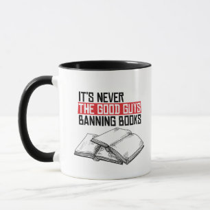 Caneca Nunca as boas caras proibindo livros