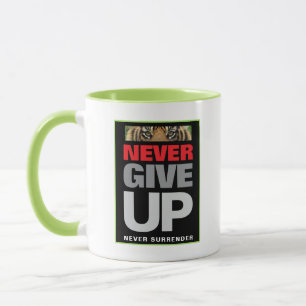 Caneca Nunca Desista Nunca Entregue O Combo Branco E Verd