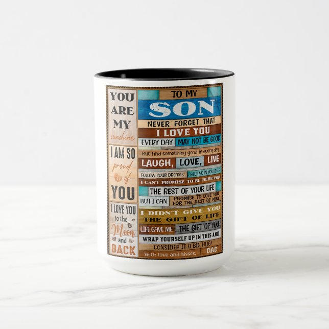 Caneca Nunca Esquece Que Eu Te Amo - Pai Ao Filho (Centro)