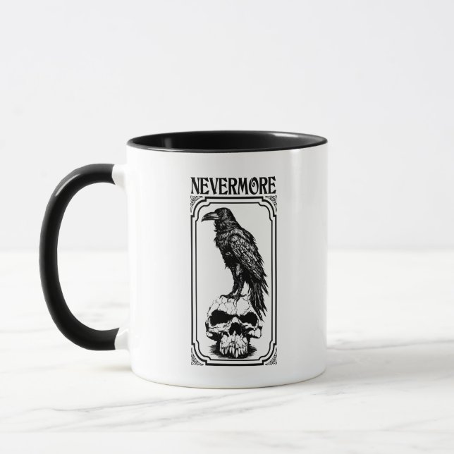 Caneca Nunca mais | Edgar Allan Poe - Raven (Esquerda)