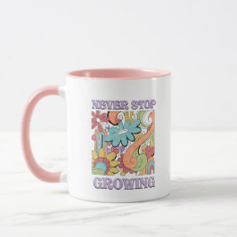 Caneca Nunca Pare de Crescer Retro