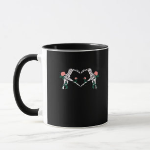 Caneca Nunca Selvagens - Rosas de Mãos de Esqueleto
