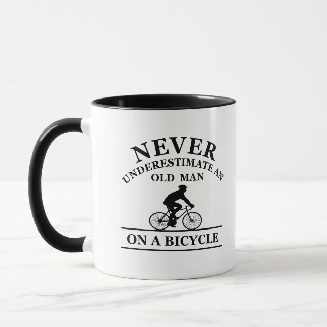 Caneca Nunca Subestime um Homem Velho numa Bicicleta (Esquerda)