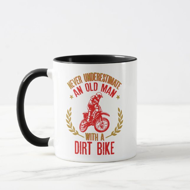 Caneca Nunca Subestime Um Oldman Com Uma Diversão De Bici (Esquerda)