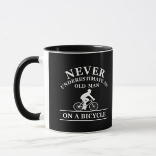 Caneca nunca subestime um velho de bicicleta