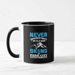 Caneca Nunca subestime um velho esquiando em Utah
