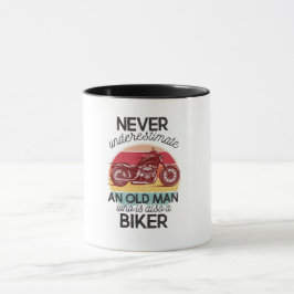 Caneca Nunca subestime um velho que também seja motocicli