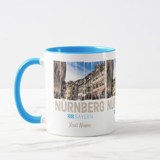 Caneca Nuremberg Vintage Bavaria Alemanha Souvenir (Esquerda)