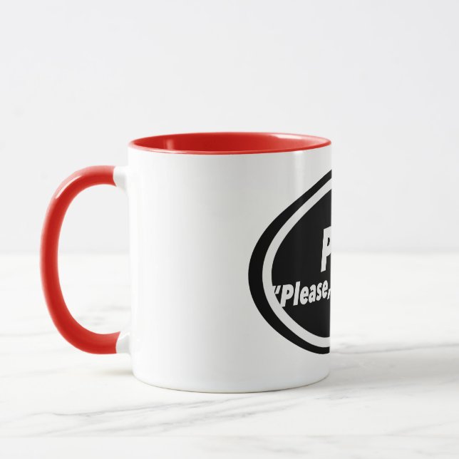 Caneca Nurse Humor Print Novelty: P R N (Esquerda)