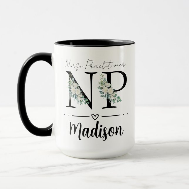 Caneca Nurse Practitioner Mug, Personalized Nurse Practit (Esquerda)