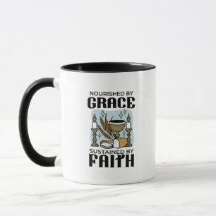 Caneca Nutrido pela Graça, Sustentado pela Fé Design