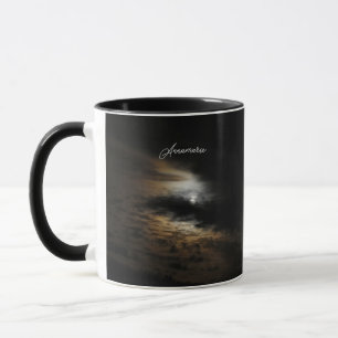 Caneca Nuvens à Lua Foto Celestial Personalizada