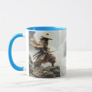 Caneca Nuvens Fantasy Cute Katana Samurai