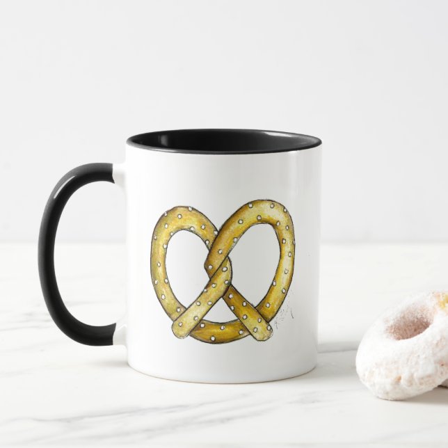 Caneca NYC Nova Iorque Salty Soft Pretzel Foodie (Com Donut)