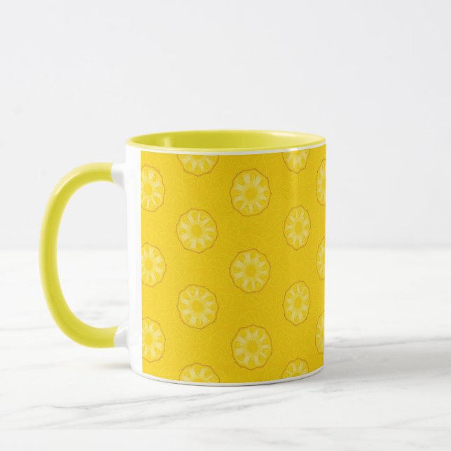 Caneca O abacaxi amarelo corta o teste padrão (Esquerda)