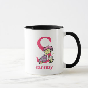 Caneca O ABC do Dr. Seuss: Letra S - Rosa  Adicione Seu N