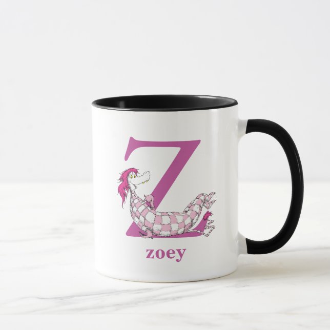 Caneca O ABC do Dr. Seuss: Letra Z - Roxo| Adicione Seu N (Direita)