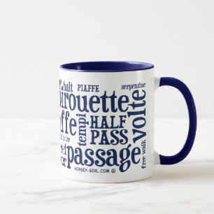 Caneca O adestramento das Horsey-Meninas denomina a