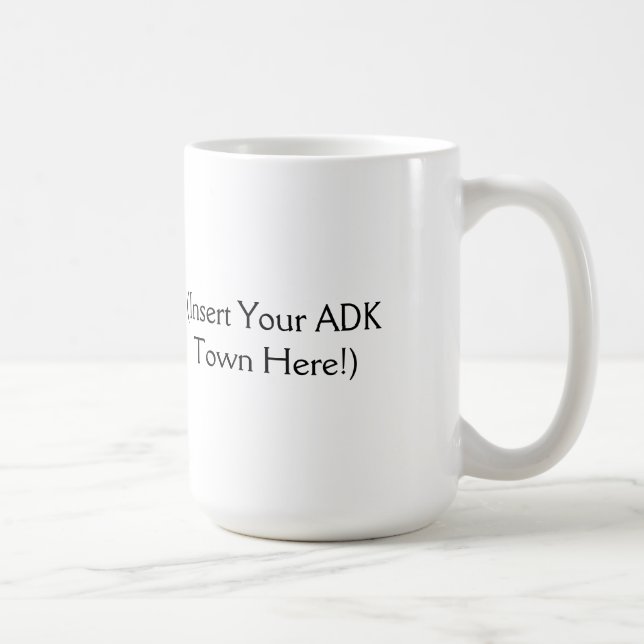 Caneca O Adirondacks está chamando - introduza sua cidade (Direita)