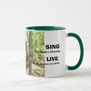 Caneca O amor, canta, vive, & dança cotações inspirada