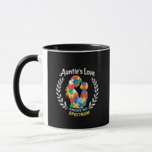 Caneca O Amor da Tia Não Tem Espectro Conscientização do