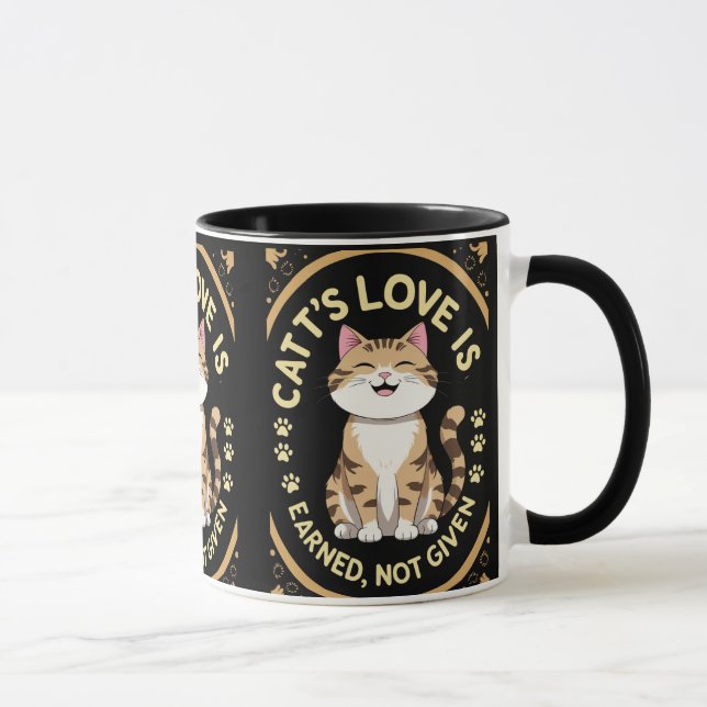 Caneca O amor de Cat é ganhado, não dado (Direita)