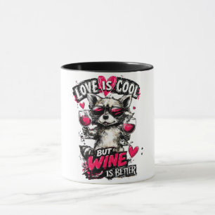 Caneca O Amor É Legal Mas O Vinho É Melhor Guaxinim