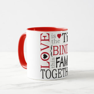 Caneca O amor é o laço que une esta família