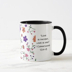 Caneca "O amor é paciente, o amor é gentil"