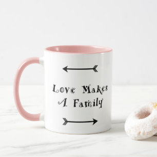 Caneca O amor faz uma família - adopção da parentalidade