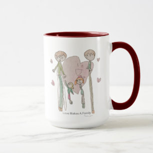 Caneca O amor faz uma família por Annika--caneca de 15
