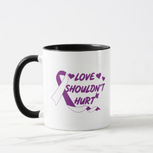Caneca O amor não deve ferir a consciência da violência d