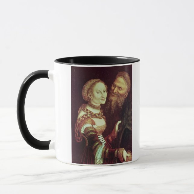 Caneca O ancião Lovesick, 1553 (óleo no painel) (Esquerda)