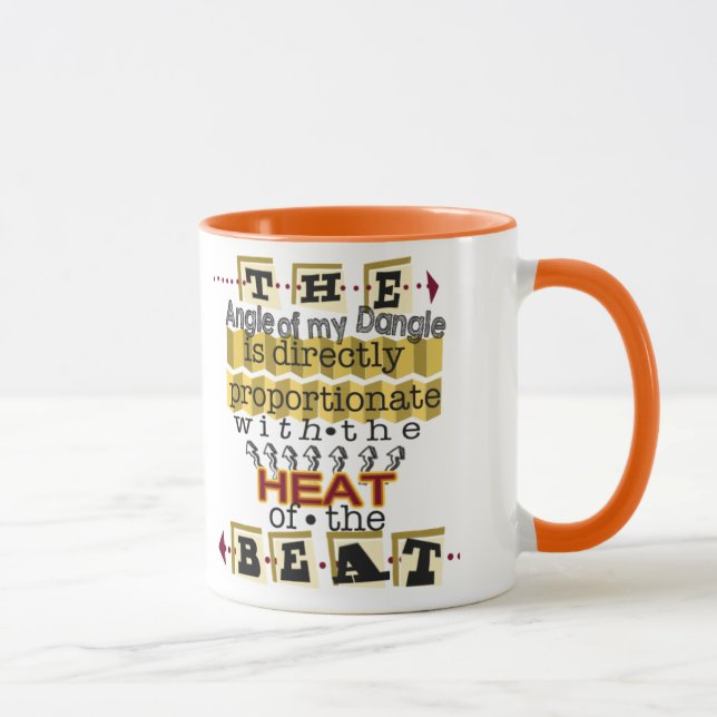 Caneca O ângulo do seu oscila o diagrama científico do (Direita)