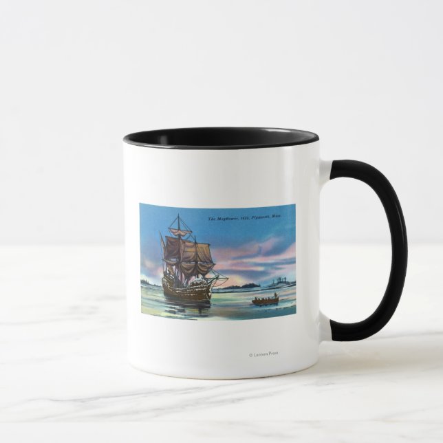 Caneca O Aterrissagem de Mayflower em 1620 (Direita)
