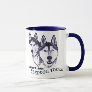 Caneca O australiano Sleddog visita a bandeira 2 001,