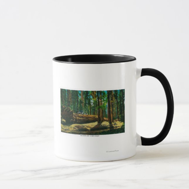 Caneca O Auto Log na Floresta Gigante, Sequoias (Direita)