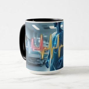 Caneca O batimento cardíaco de um hospital