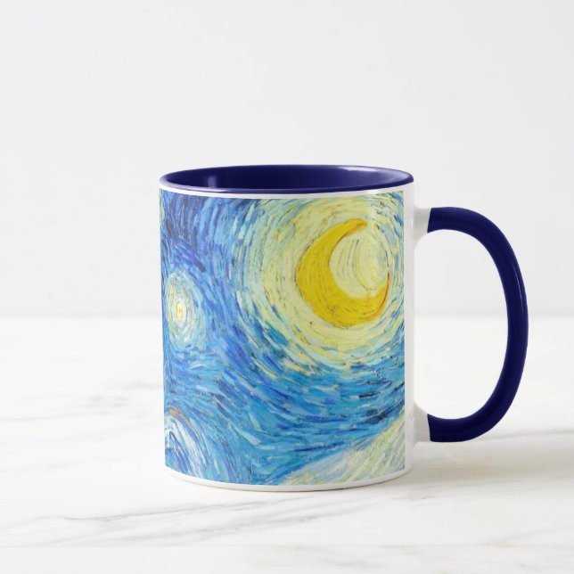 Caneca O bebendo de Starry Night Van Gogh (Direita)