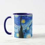 Caneca O bebendo de Starry Night Van Gogh<br><div class="desc">Mergulhe com os traços azuis etéreos do "A Noite Estrelada" de Vincent van Gogh enquanto você toma café da manhã, seu chá da tarde, ou seu chocolate quente da noite neste copo da Noite Estrelada. Esta elegante caneca bebendo Impressionista brilha com classe e beleza sem sentido. O famoso impressionista holandês...</div>