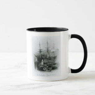 Caneca O Bellerophon no som de Plymouth