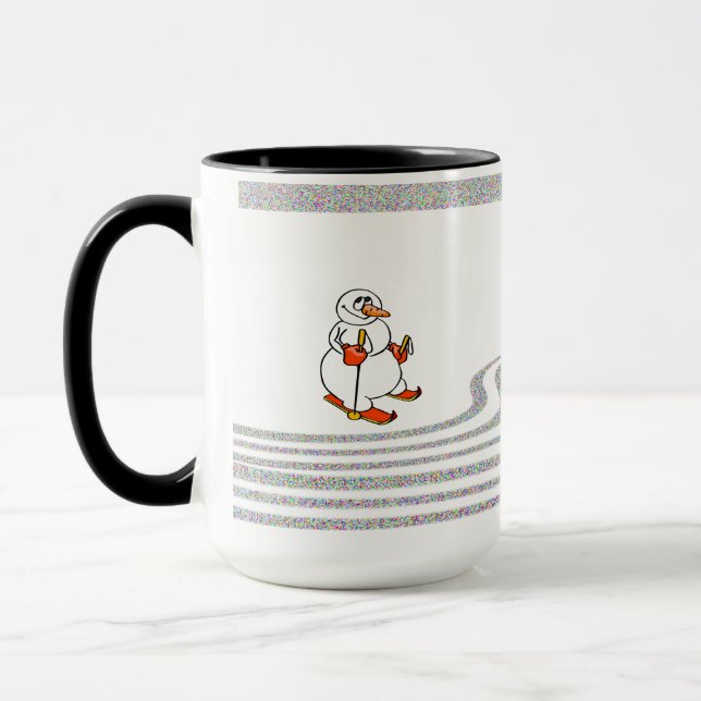 Caneca O Boneco de Neve Esquiando - (Esquerda)