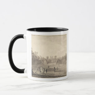 Caneca O Bowling Green em Claremont, 1738 (gravura)
