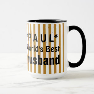 Caneca O branco Dourado do melhor MARIDO do mundo listra