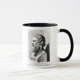 Caneca O busto de Plato gravou por Lucas Emil