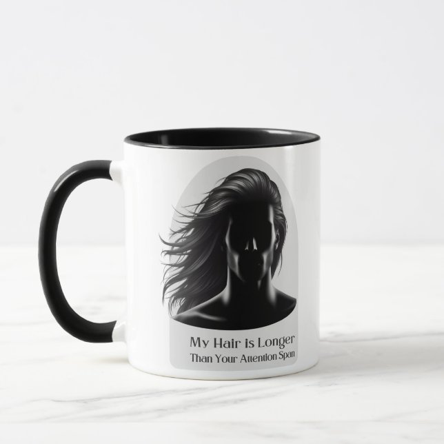 Caneca O cabelo é maior do que o gasto de atenção (Esquerda)